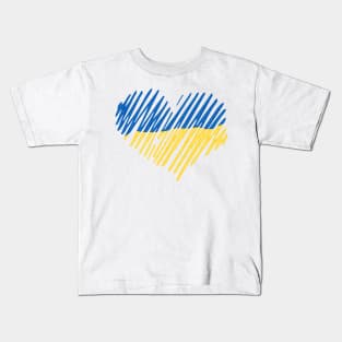 Ukraine heart Kids T-Shirt